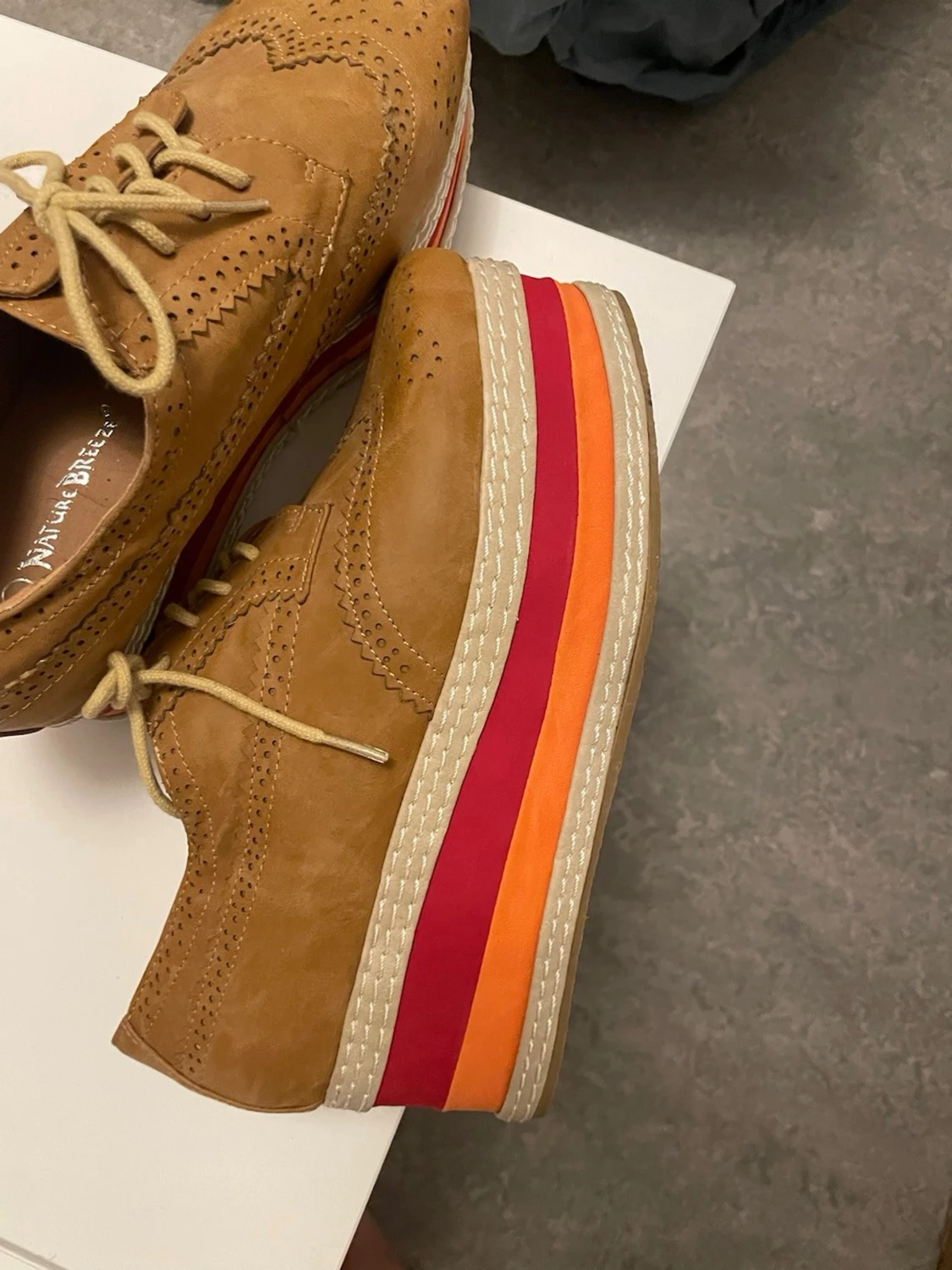 Nature Breeze Platåskor i brunt, storlek 37 - 1466962425