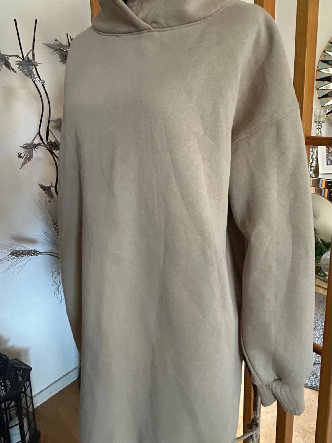 Beige oversized hoodie