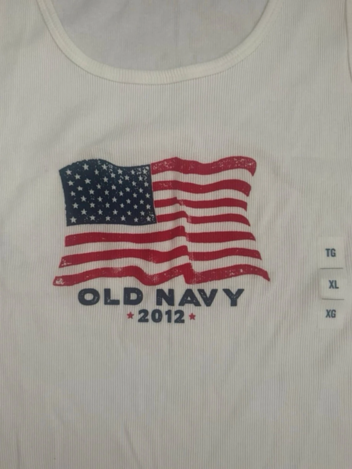 Ny vit ribbad linnetopp Old Navy - 2