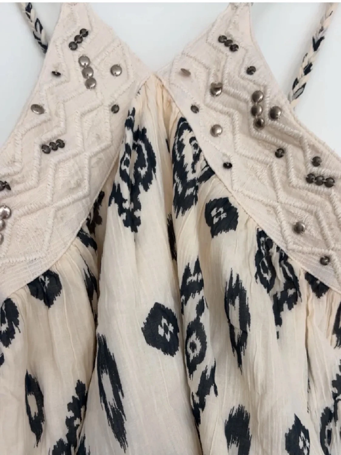 Mönstrad kortklänning - 1