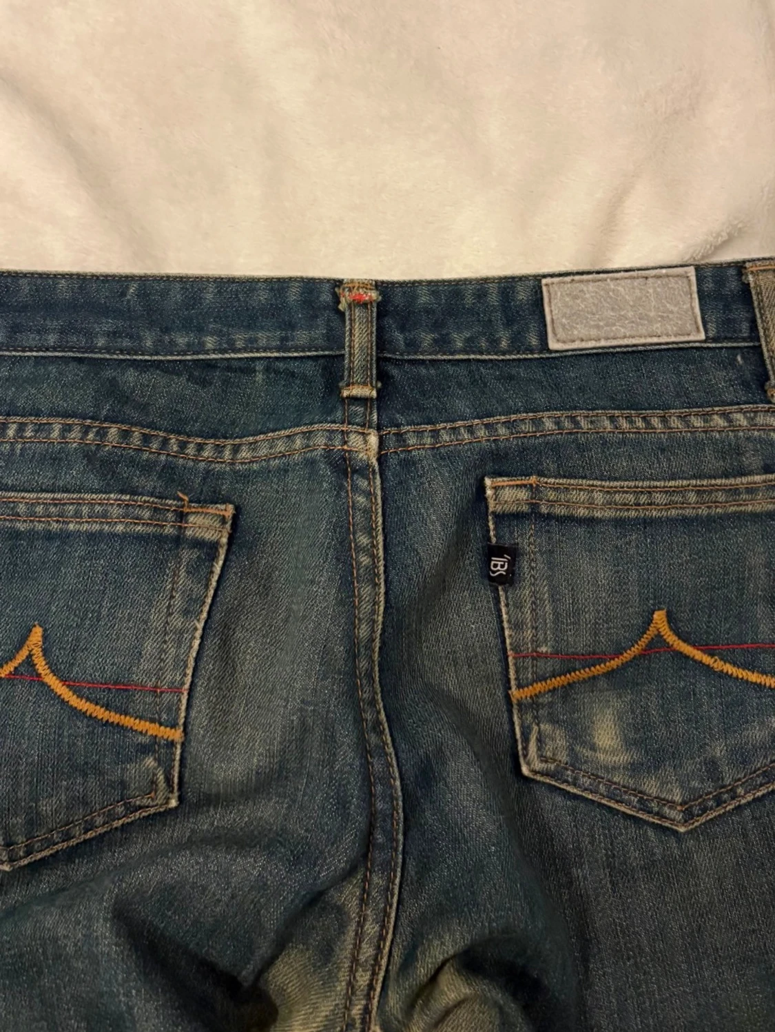 Mörkblå bootcut jeans med låg midja - 2