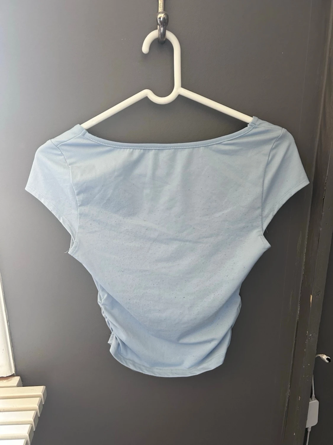 Ljusblå croppad topp - 1