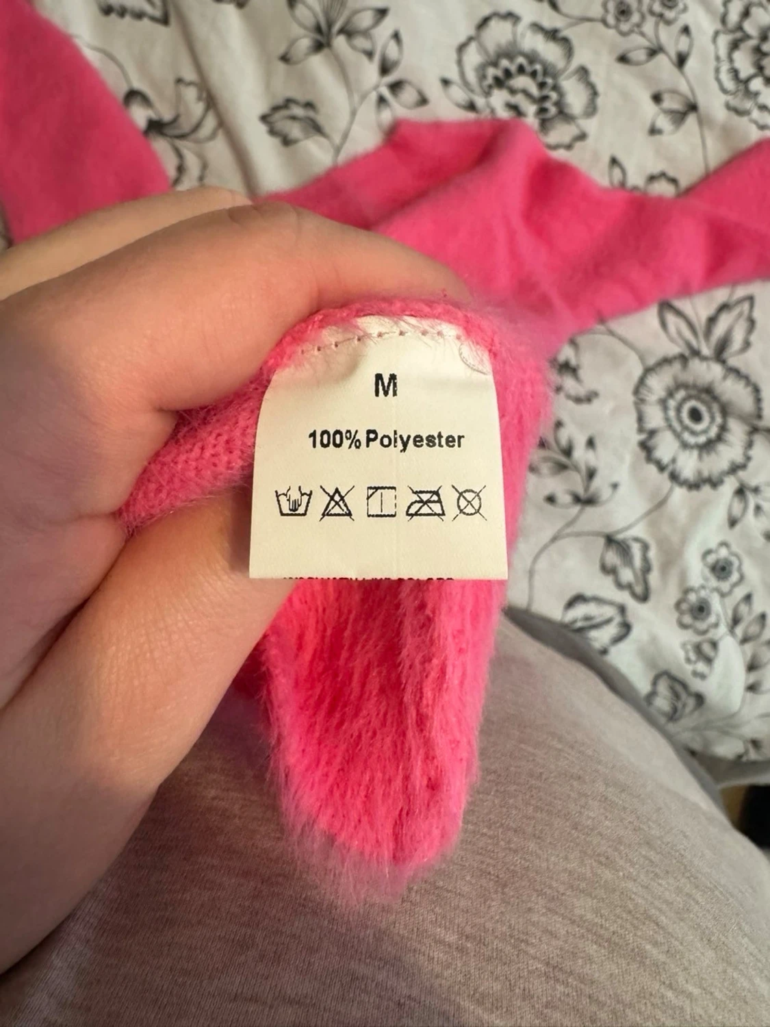 Mjuk rosa stickad tröja - 2