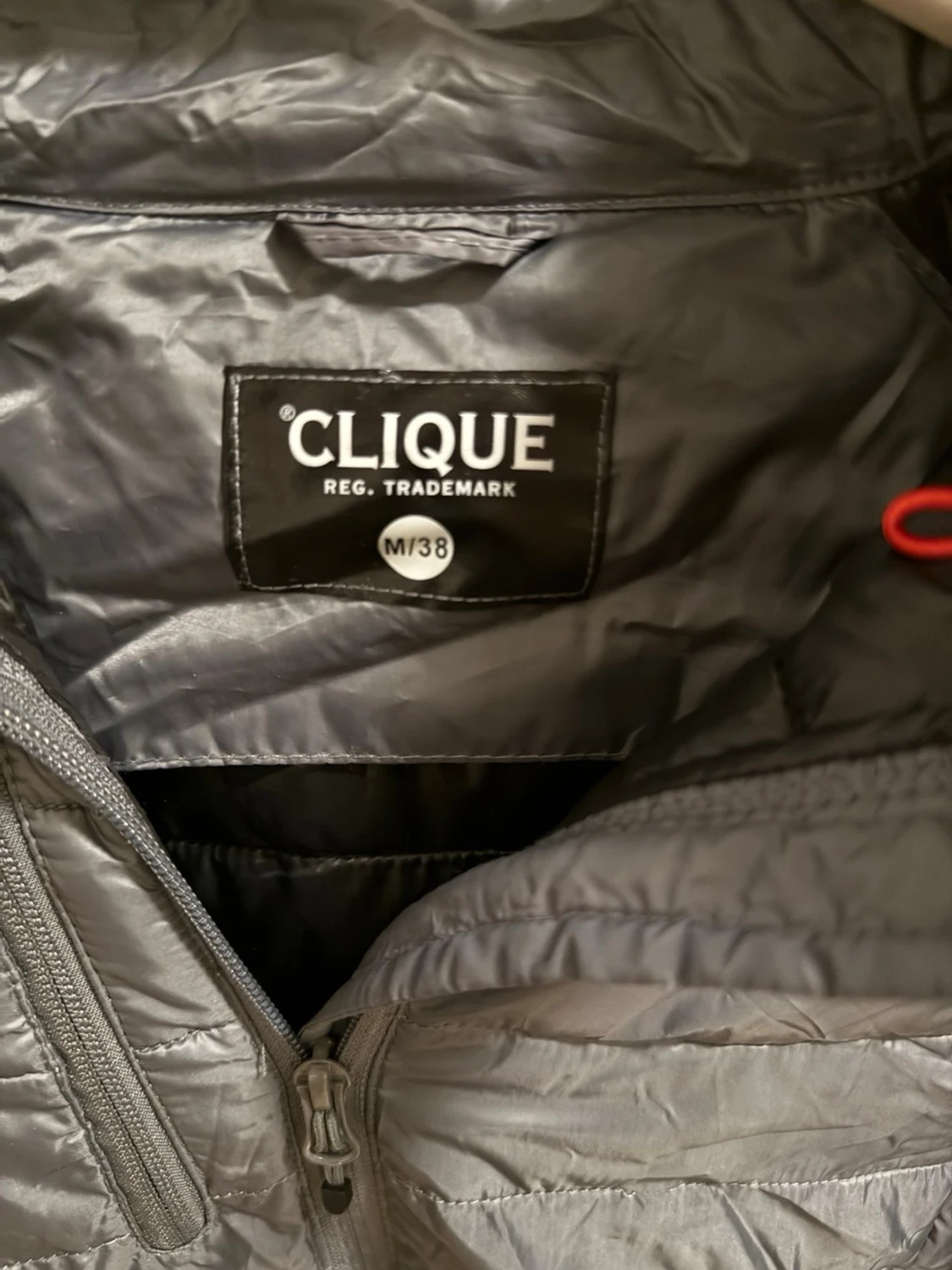 Grå pufferjacka med huva - 2