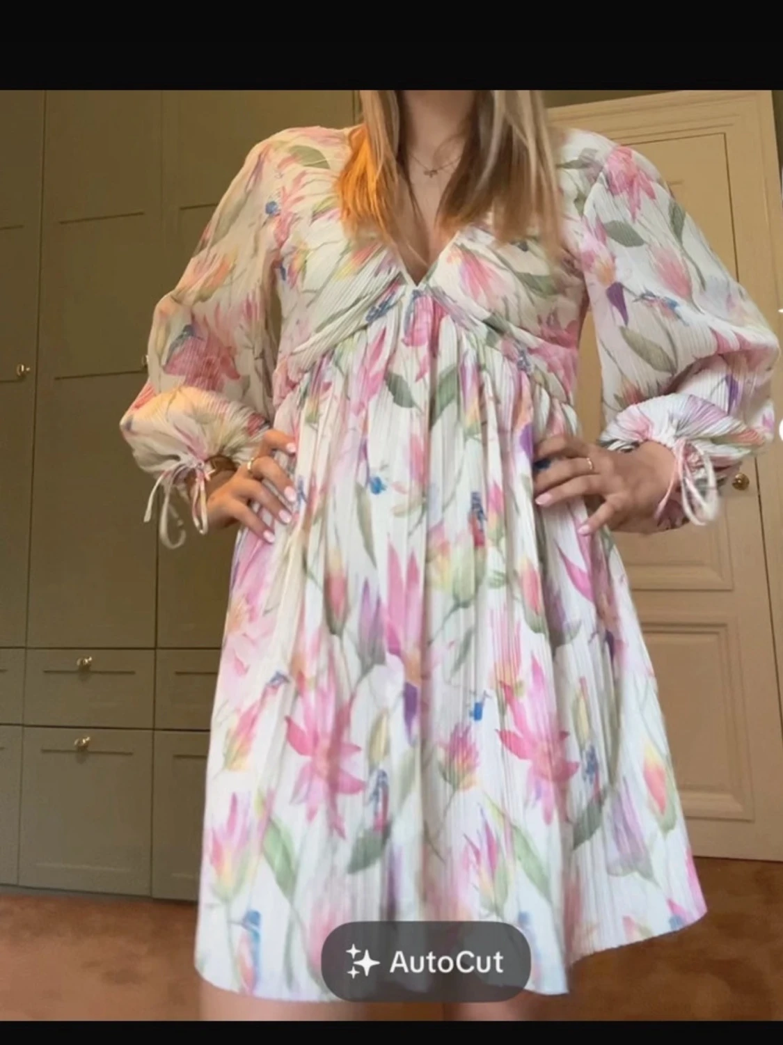 Blommig kortklänning från H&M