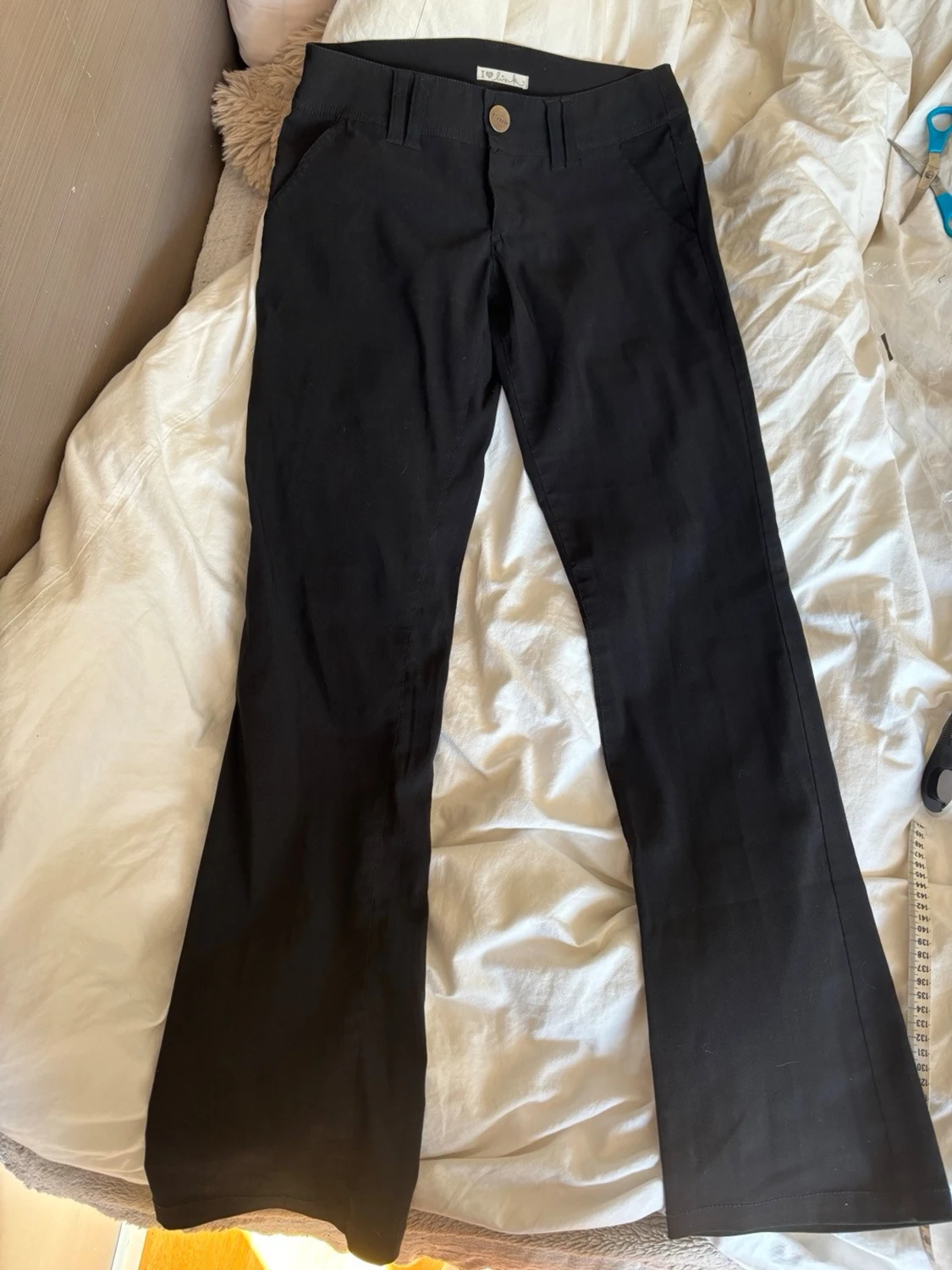 Svarta kostymbyxor bootcut - 1