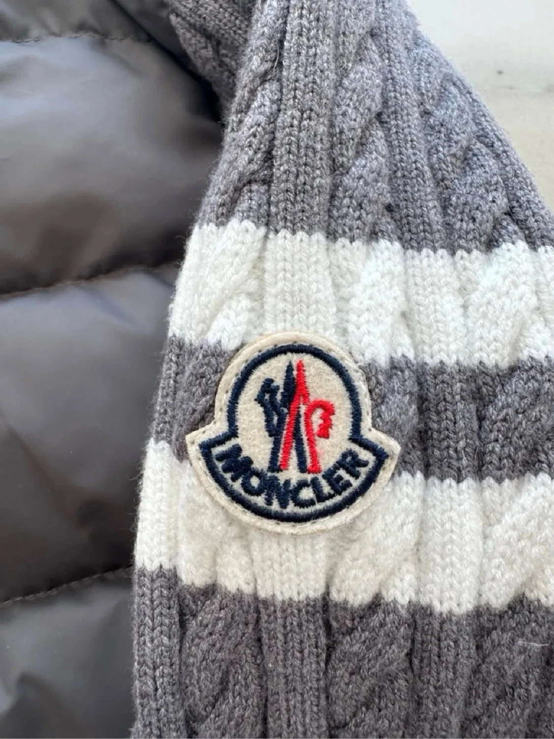 Grå Moncler cardiganjacka med dragkedja - 2