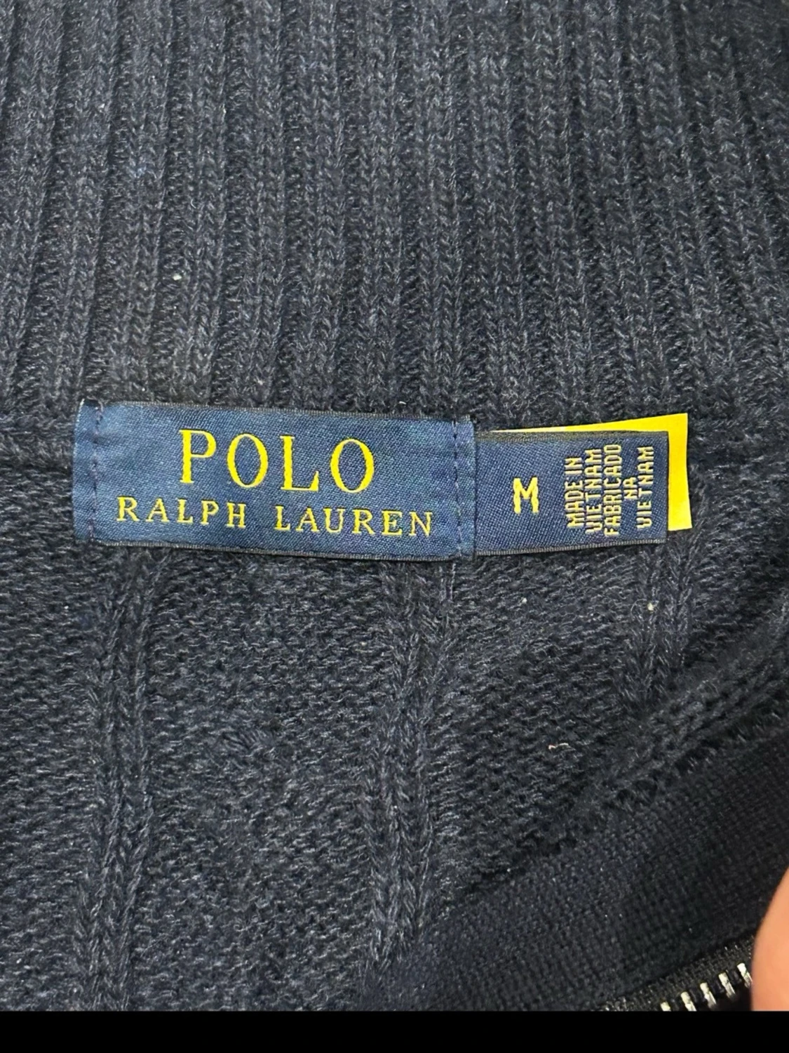Mörkblå kabelstickad tröja Polo Ralph Lauren - 2