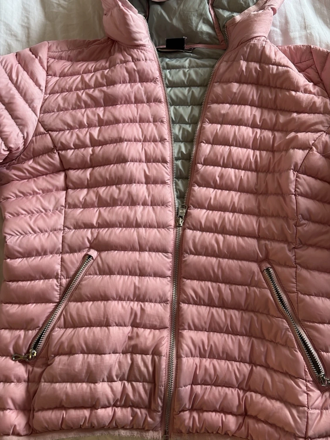 Ljusrosa dunjacka från Colmar - 2