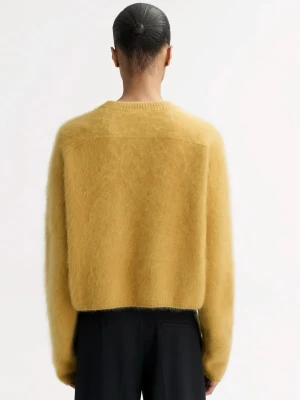 Soft goat tröja brushed crewneck  - Helt ny med prislapp gul soft goat tröja i 100% cashmere. 