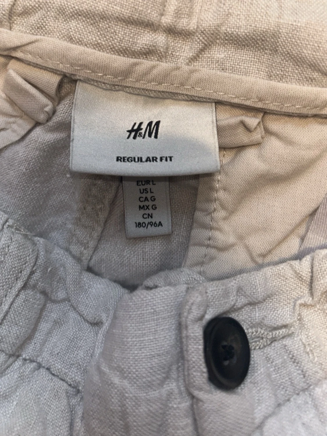 Beiga linne shorts från H&M - 2