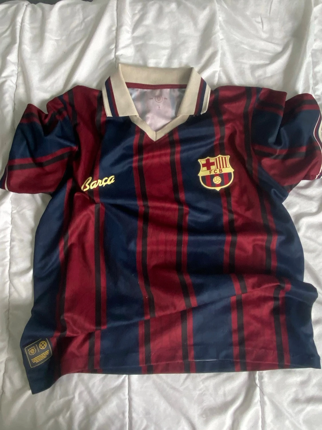 Barça retro matchtröja blå/röd