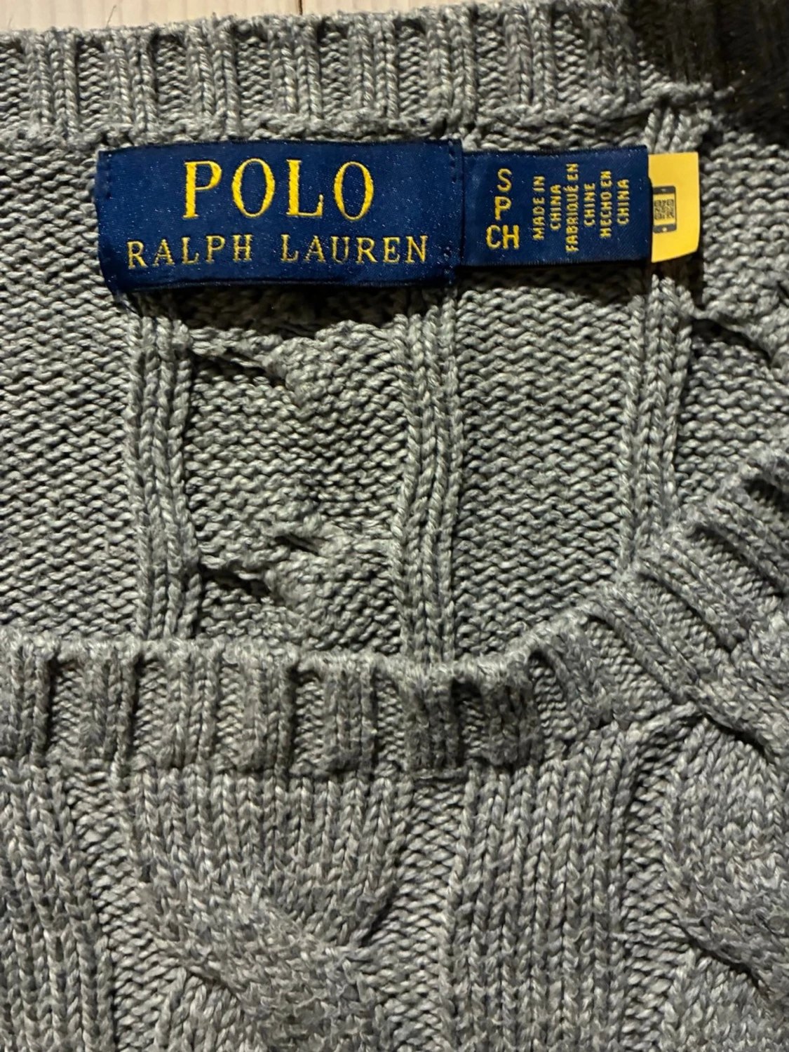Grå kabelstickad tröja Polo Ralph Lauren - 1