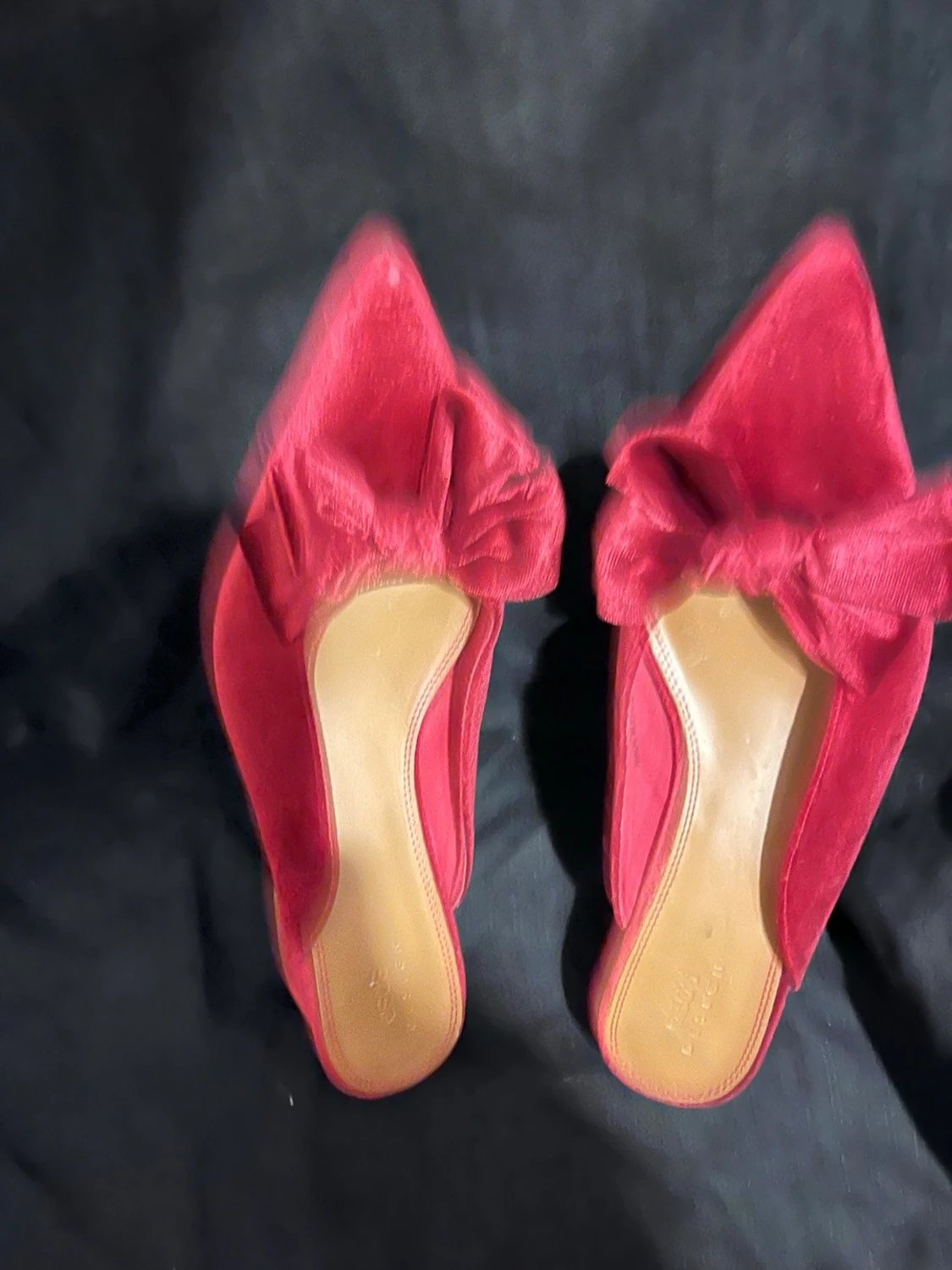 Röda ballerinaskor med rosett - 2