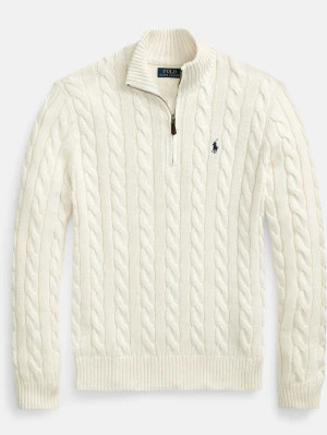 Vit kabelstickad tröja Polo Ralph Lauren - Kabelstickad vit tröja från Polo Ralph Lauren med halv dragkedja och hög krage. Har andvänts många gånger men har inge defekter . Priset kan diskuteras! För mer bilder på tröjan kan du kontakta mig privat. :)