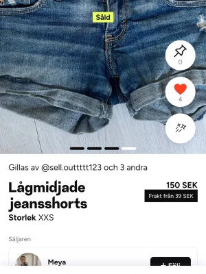 Lågmidjade jeansshorts Abercrombie - Inte mina bilder säljer eftersom de är för små för mig