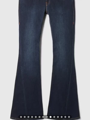 Mörkblå bootcut jeans - Snygga mörkblå bootcut jeans med utsvängda ben och klassisk femficksdesign. Jeansen har kontrastsömmar och är tillverkade i ett mjukt denimtyg som ger en skön passform. Perfekta för dig som gillar retrovibbar och vill ha ett par jeans som sticker ut. Lite upptrampade nere annars bra skick. Passar s nypris 1300