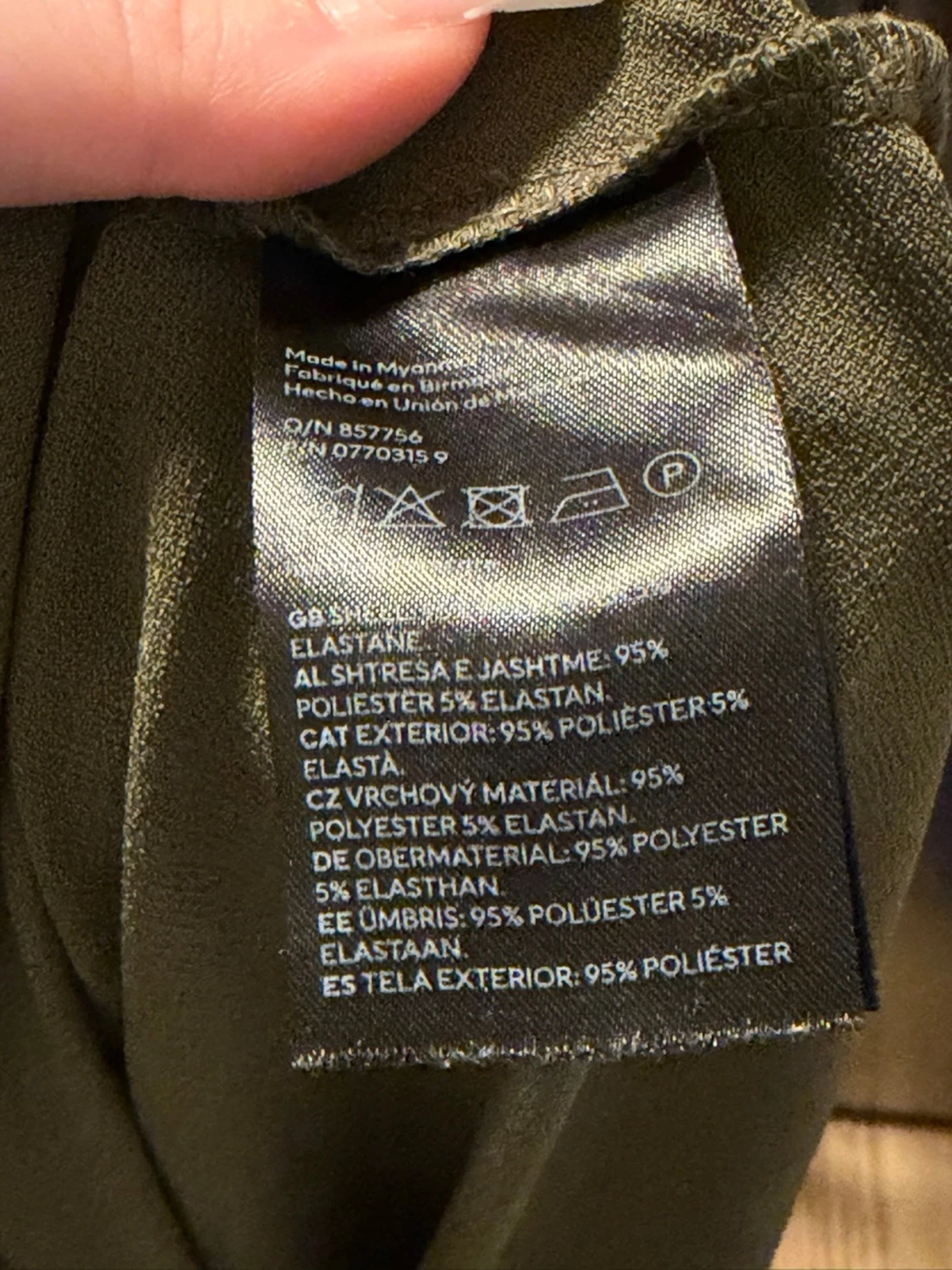 Olivgrön kortärmad topp från H&M - 3