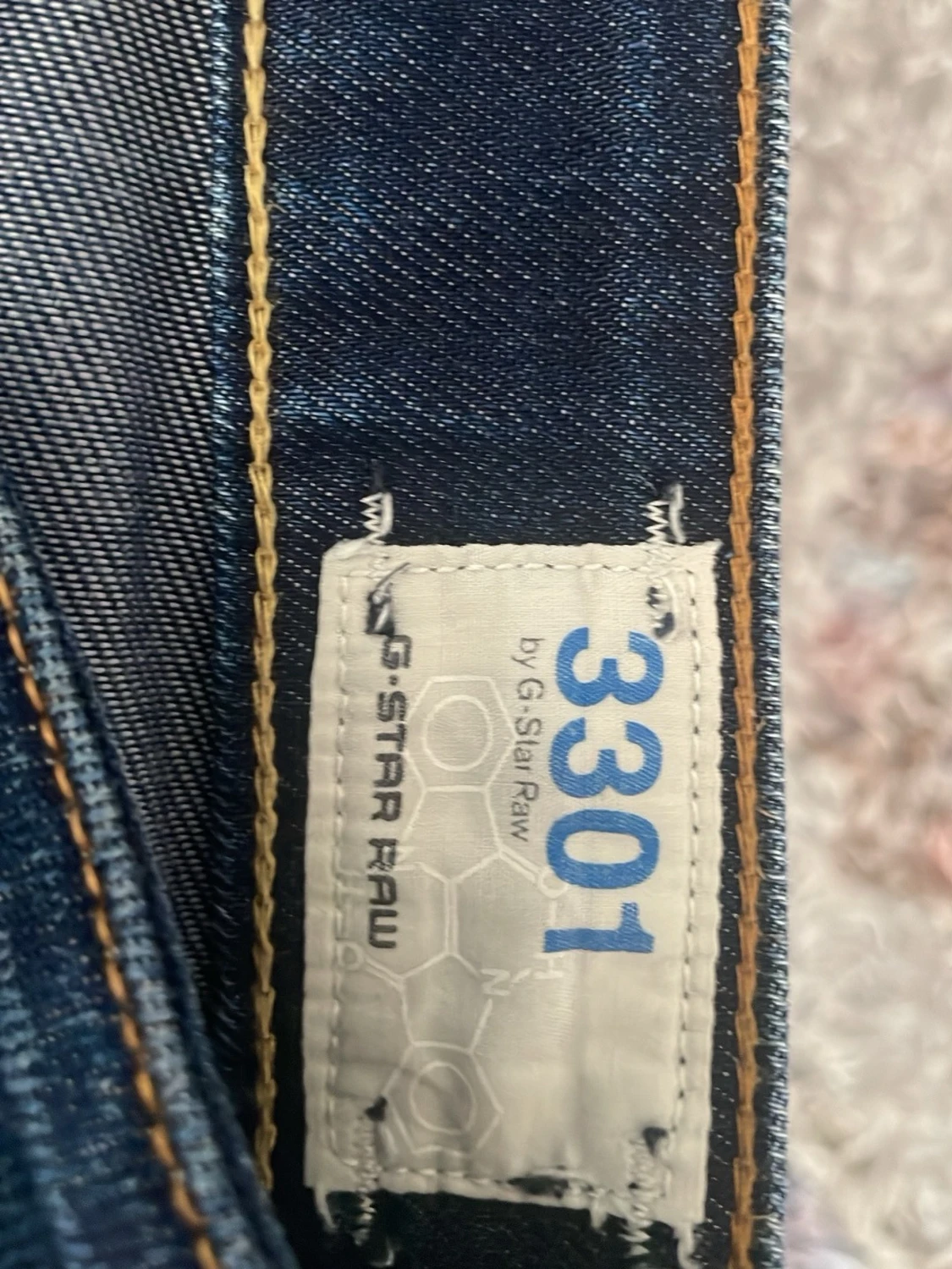 G-Star Raw 3301 blå jeans - 1
