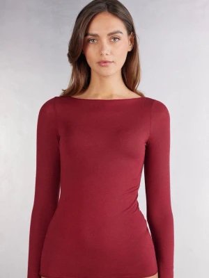 Röd långärmad topp Intimissimi - Röd intimissimi tröja. Säljer pga ej användning. Säljer för 150kr pga okej skick.