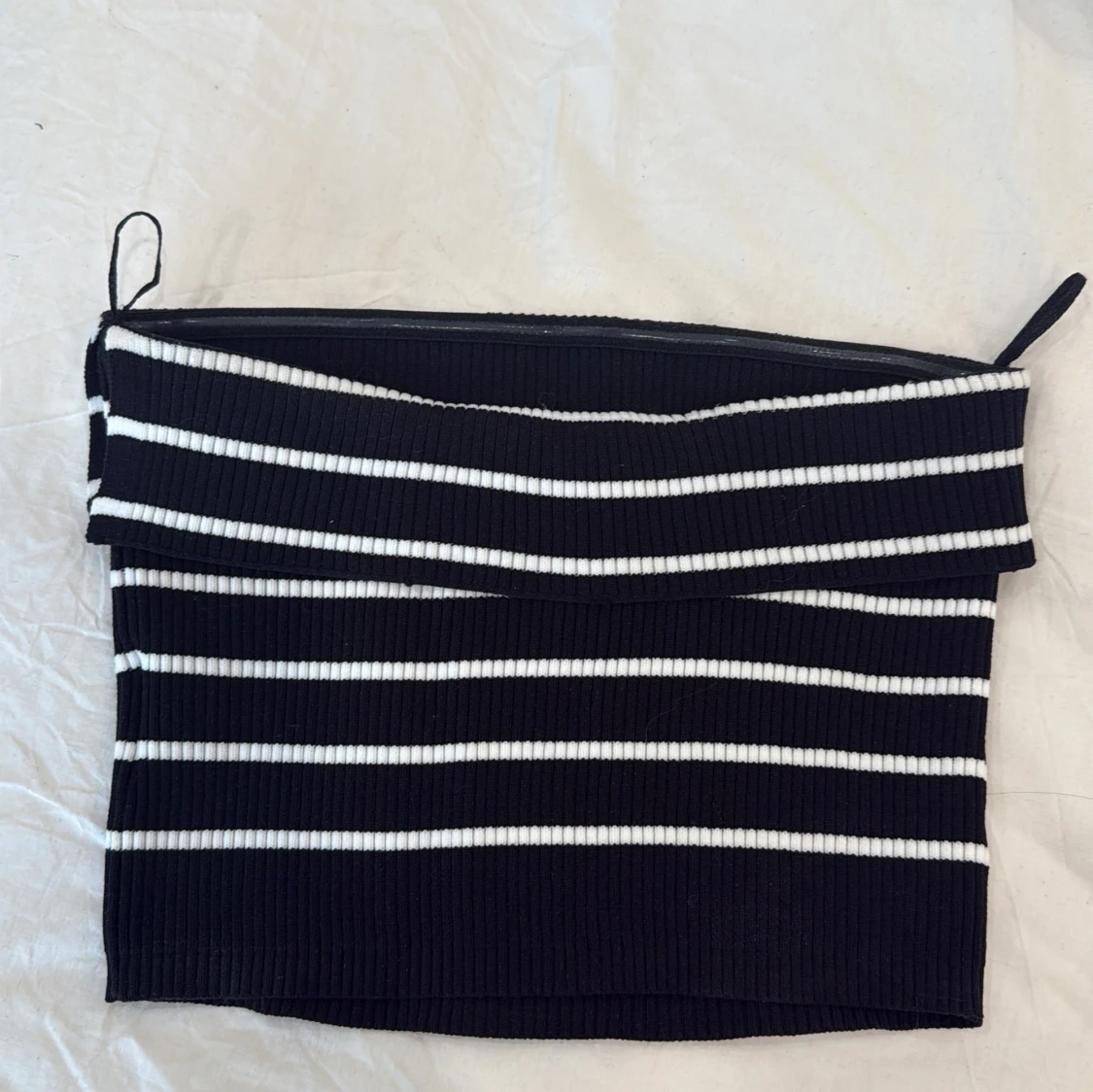 Svartvitrandig ribbad tubtopp från FB Sister - 1