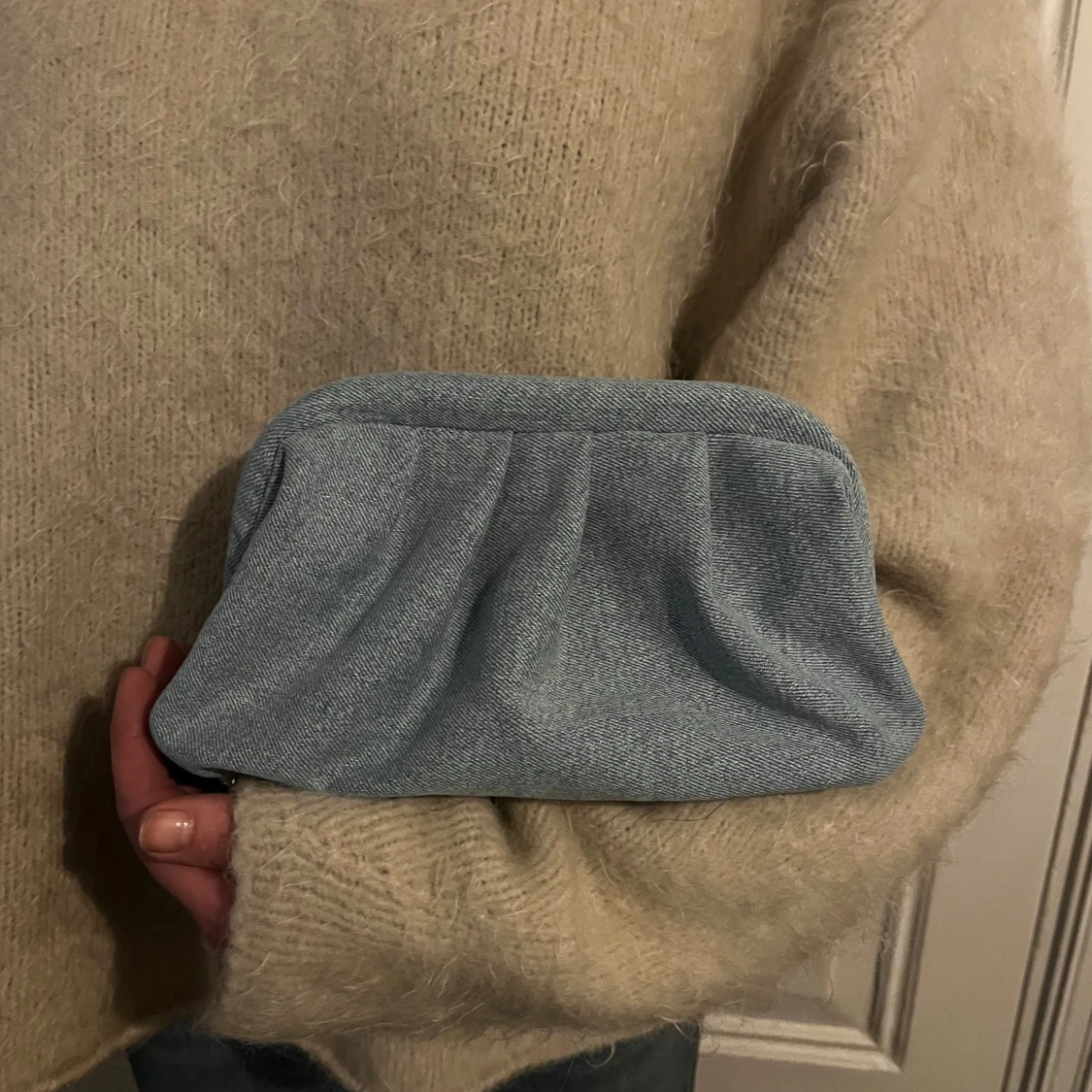 Ljusblå DENIM väska - 2