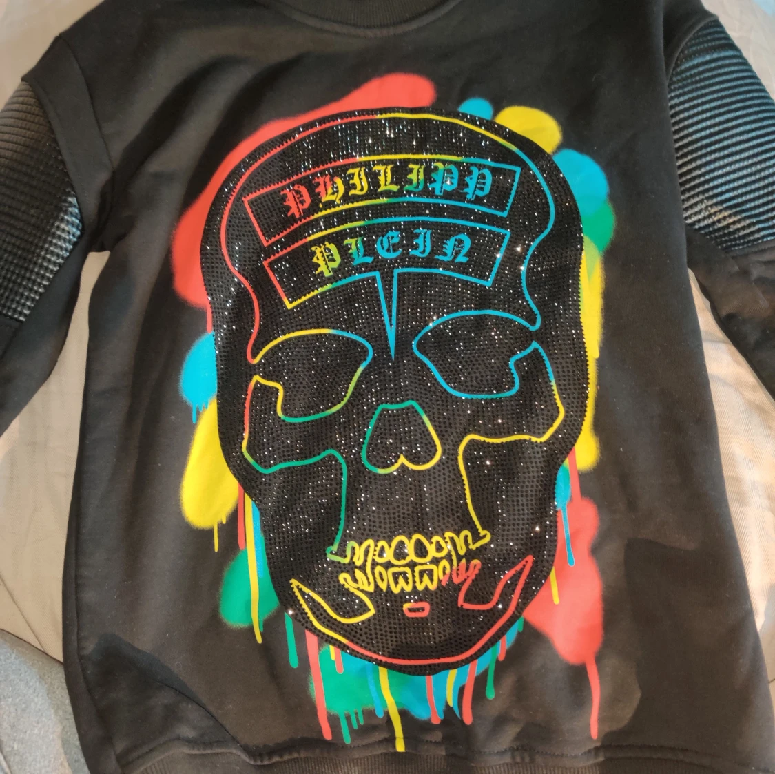 Philipp Plein svart sweatshirt med döskalle