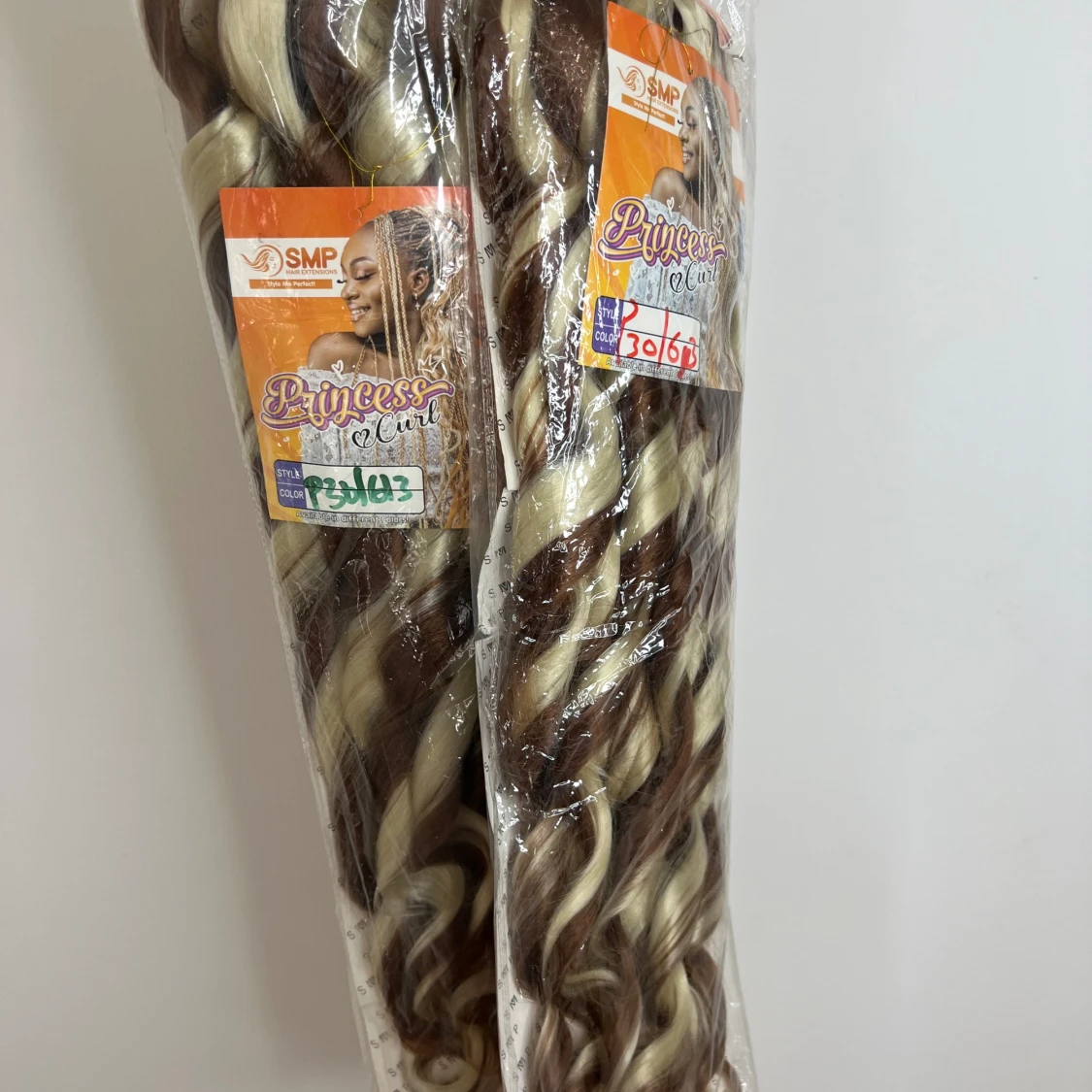 Princess Curl hår (Två packat)