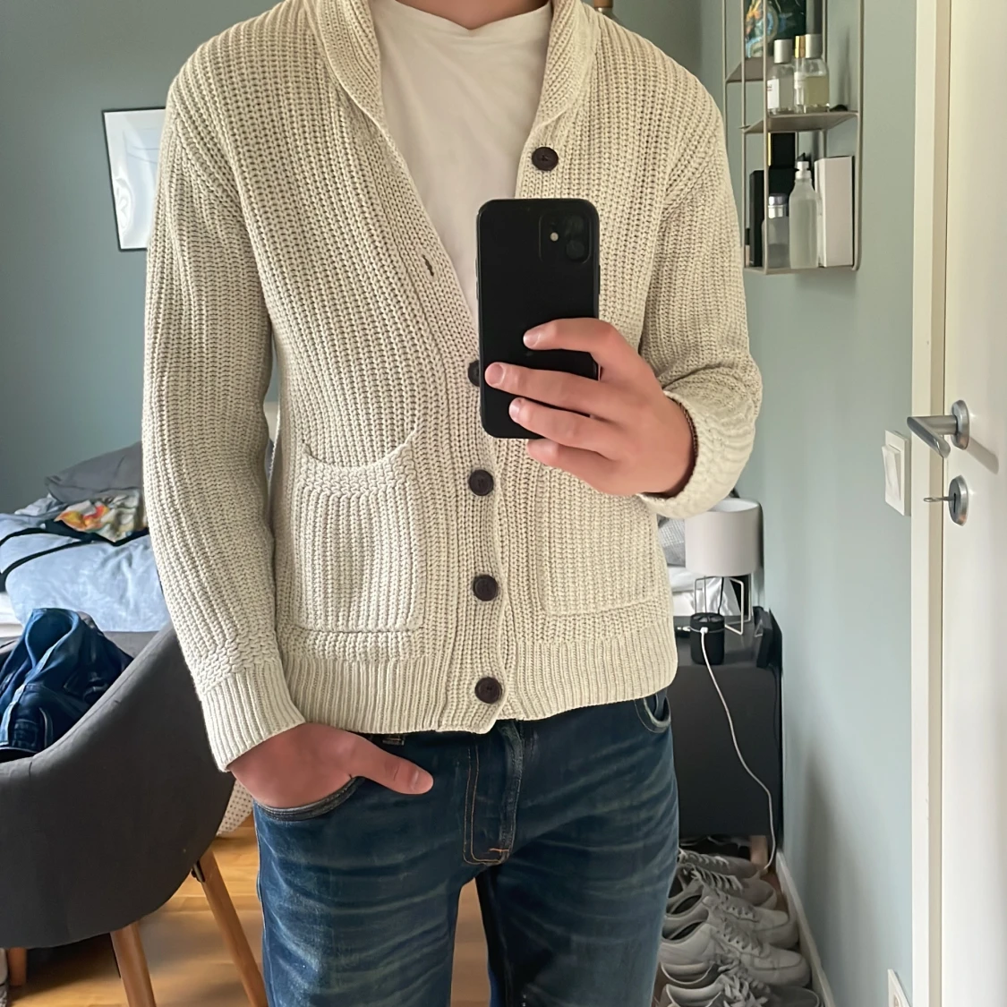 Stickad cardigan