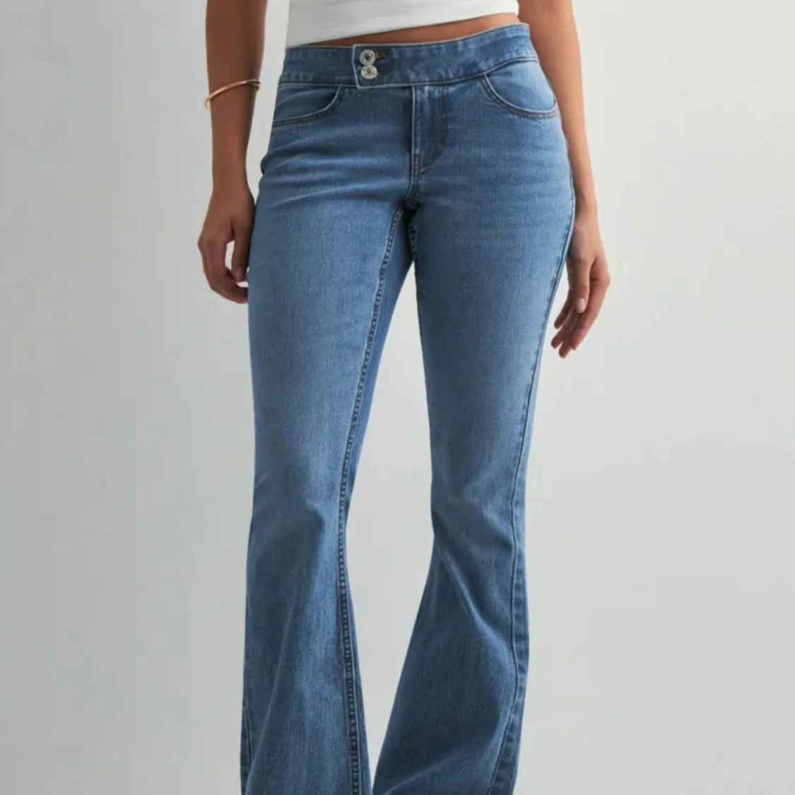 Blå bootcut jeans med låg midja Vero moda - 3
