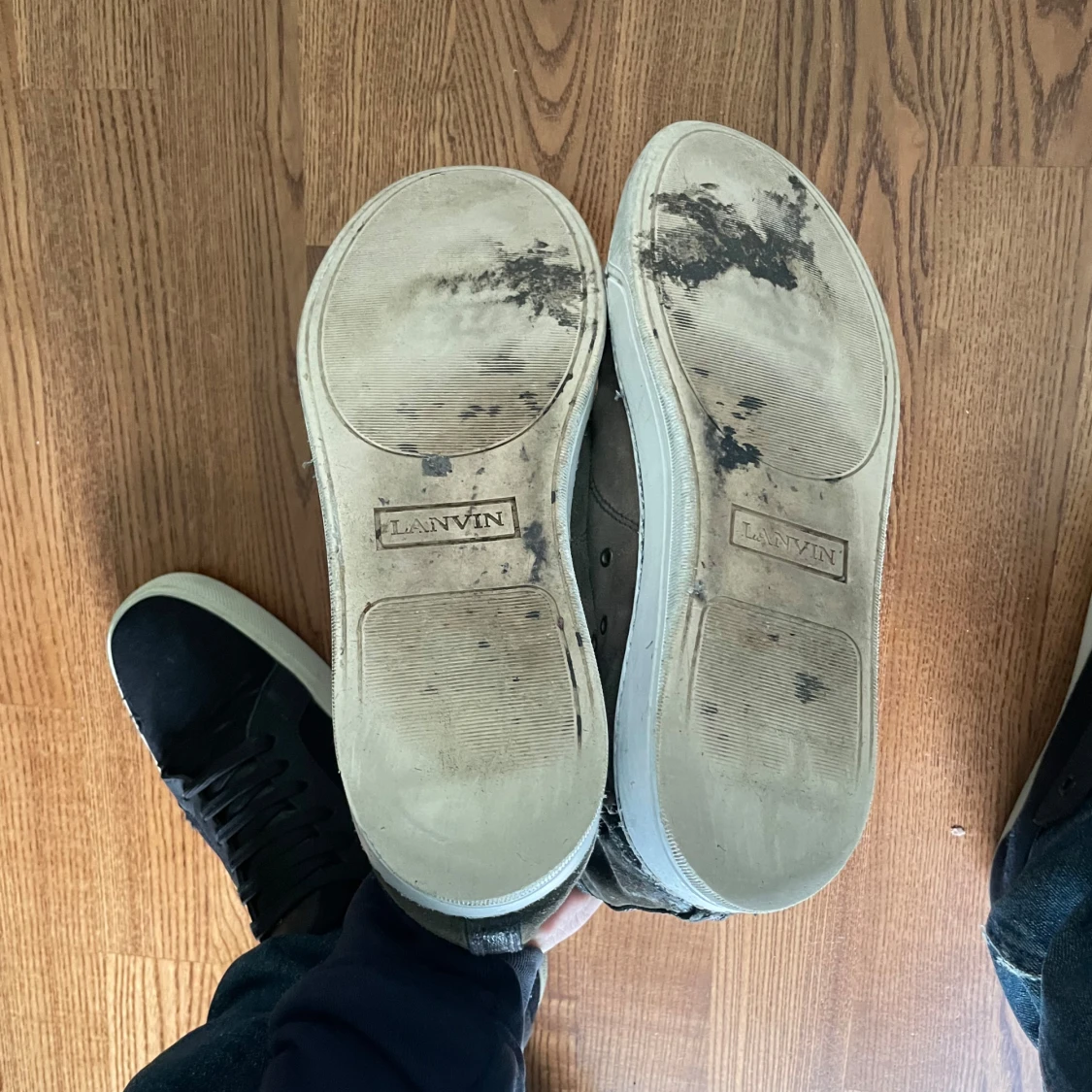 Lanvin sneakers i mocka och skinn - 2