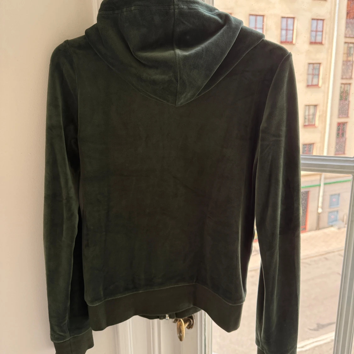 Mörkgrön velour hoodie Juicy Couture XS - 1