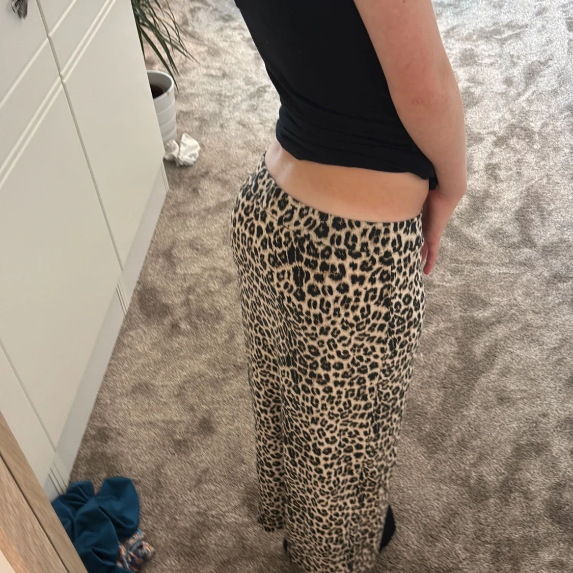 Lång leopardmönstrad kjol - 2