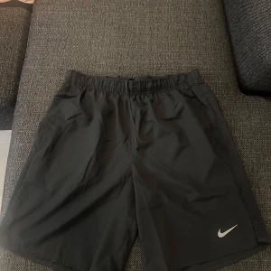 Nike Dri-FIT träningsshorts - Helt oanvända köpta från Nike för 450kr kvitto finns Svarta träningsshorts från Nike med Dri-FIT-teknologi. Shortsen har elastisk midja med snörning och klassisk Nike-logga på ena benet. Lätta och luftiga, perfekta för sport eller gym. Tillverkade i syntetmaterial för maximal komfort. 