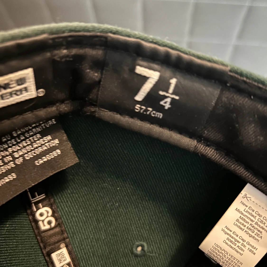 Mörkgrön New Era keps med NY-brodyr - 2