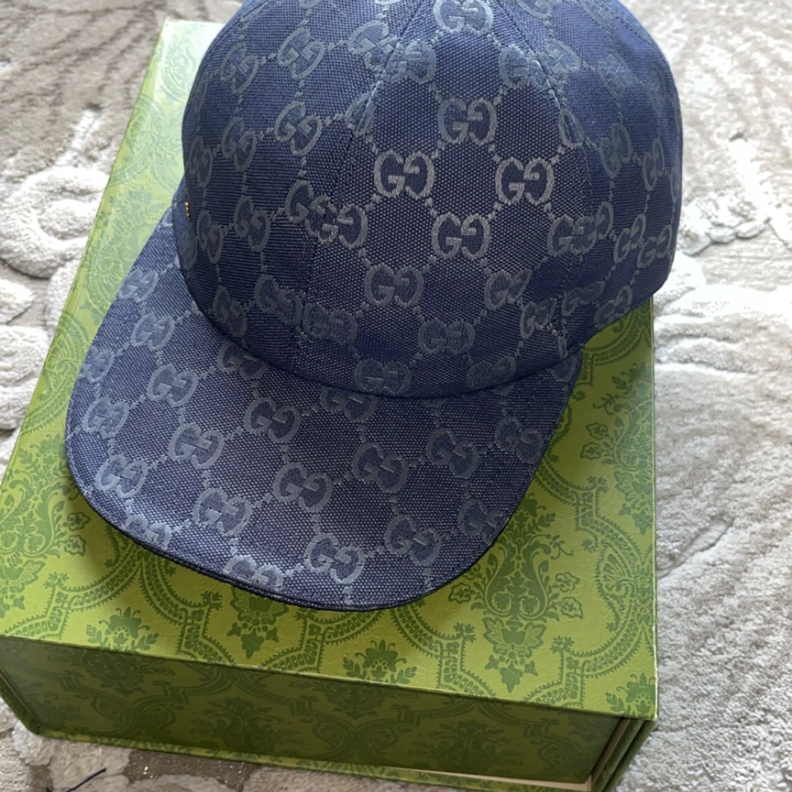 Blå keps från Gucci med monogram - 3