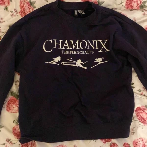 mörkblå chamonix sweatshirt från H&M Divided - storlek XXS men den passar även XS, S, och M. jätte skön och mysig. ser svart ut på kamera fast den är mörkblå. skriv om du vill diskutera priset