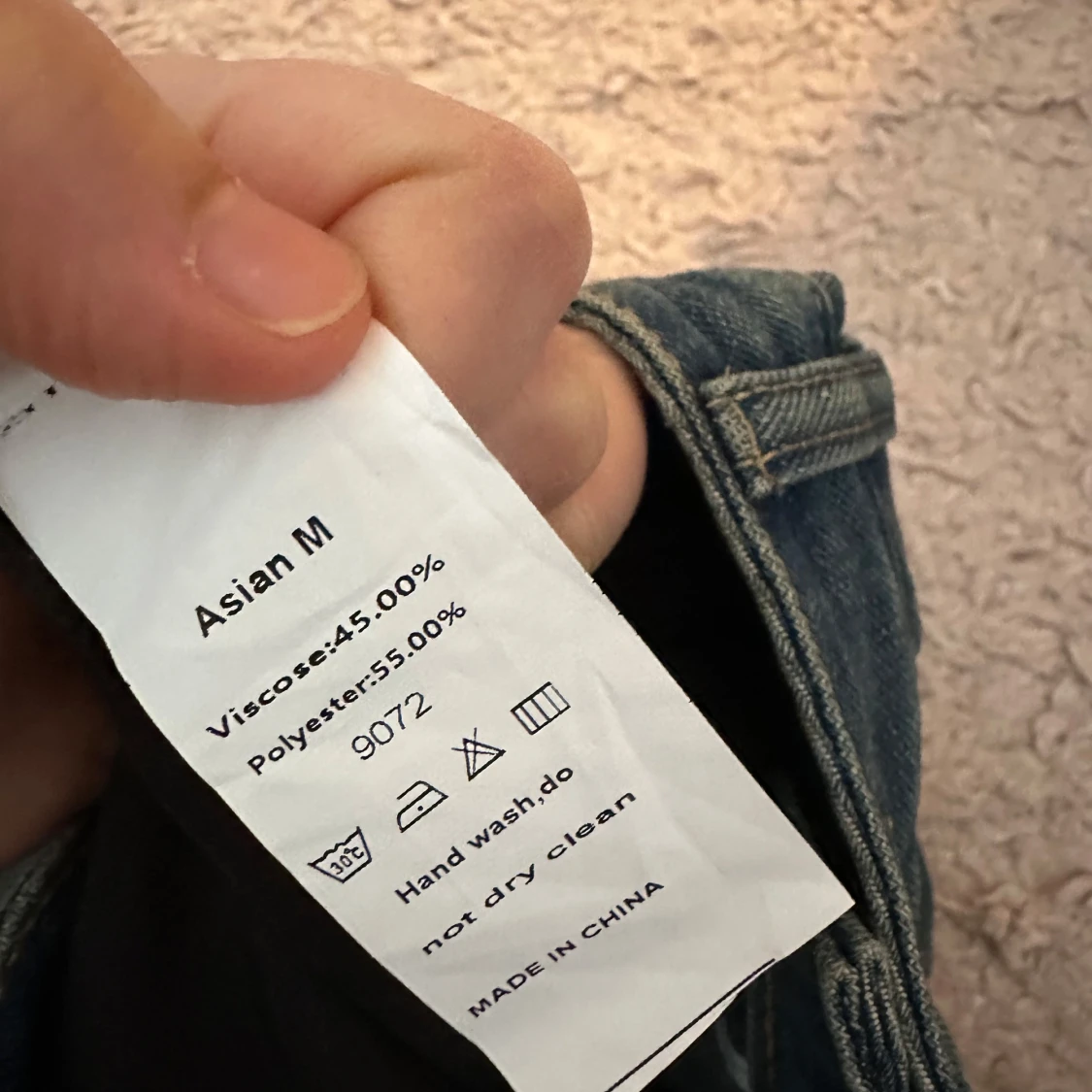 Mörkblå jeanskjol med plisserad nederdel - 4