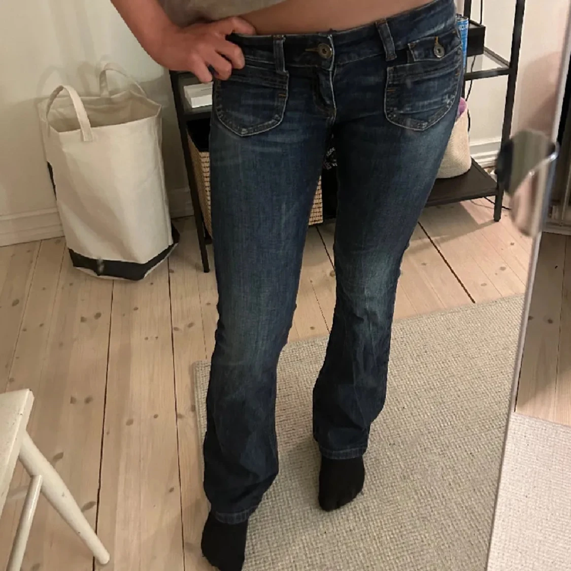 Lågmidjade jeans