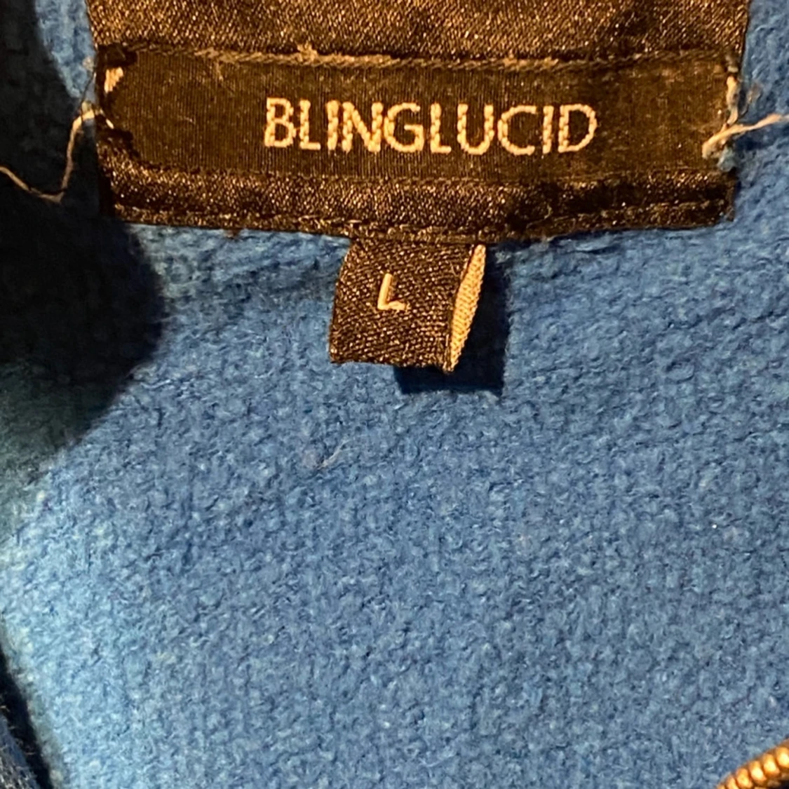 Blå hoodie med dragkedja från Blinglucid - 2