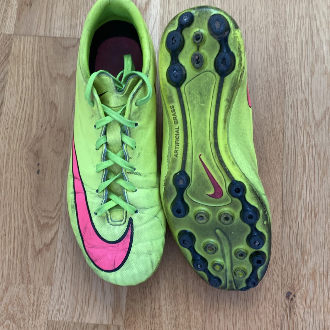 Nike Mercurial fotbollsskor gul/rosa - 1