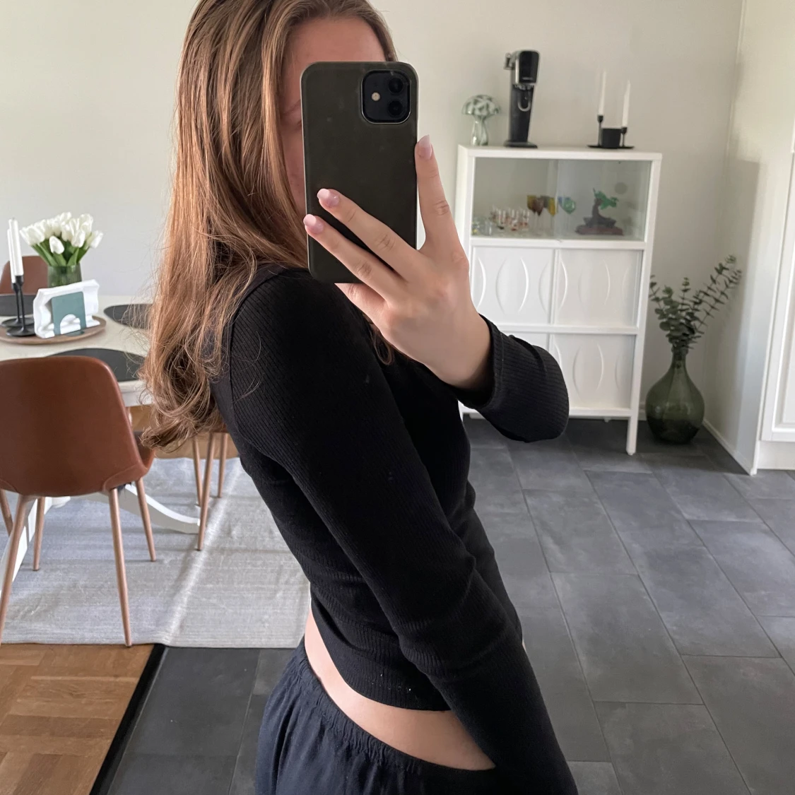 Svart långärmad topp - 2