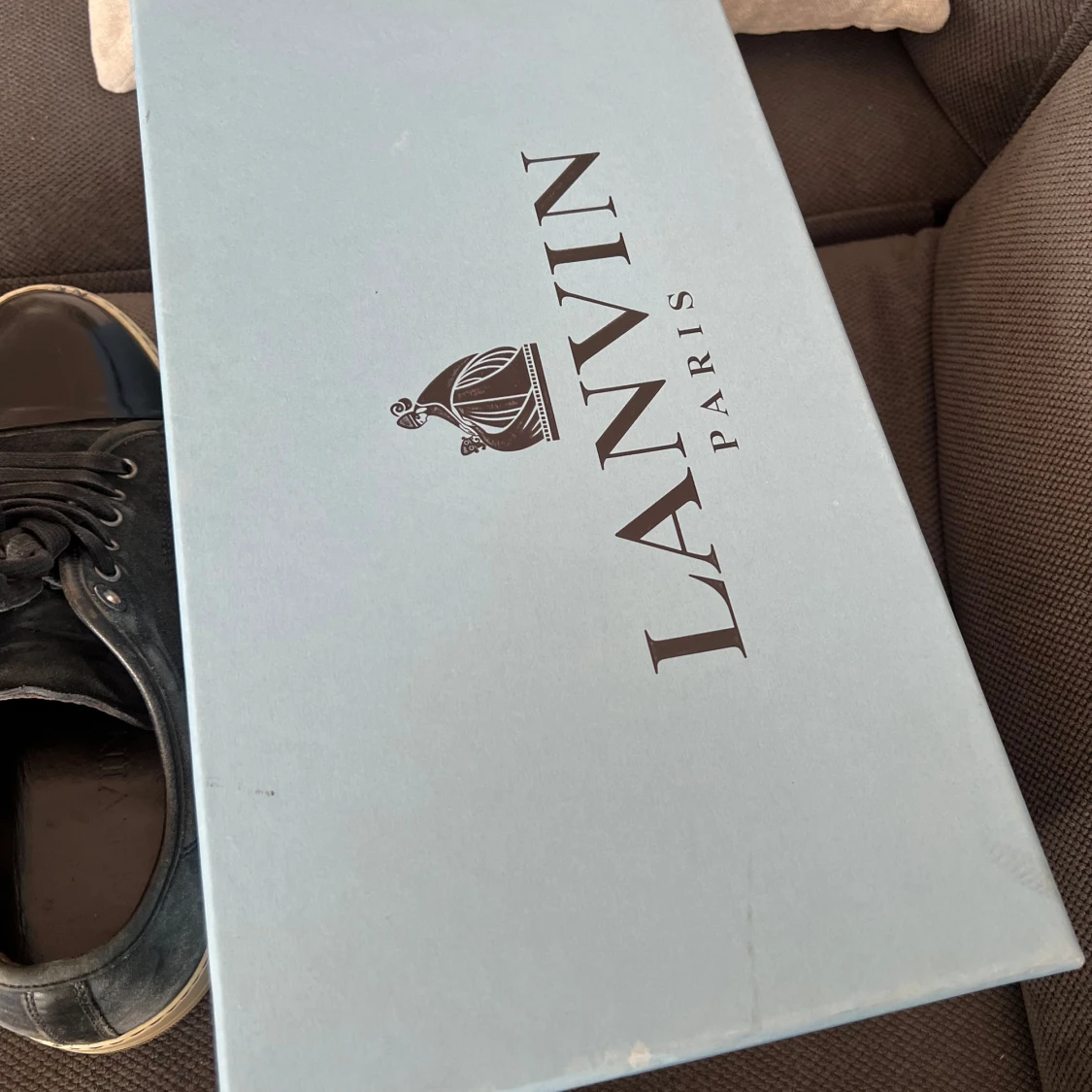 Svarta sneakers från Lanvin i mocka - 3