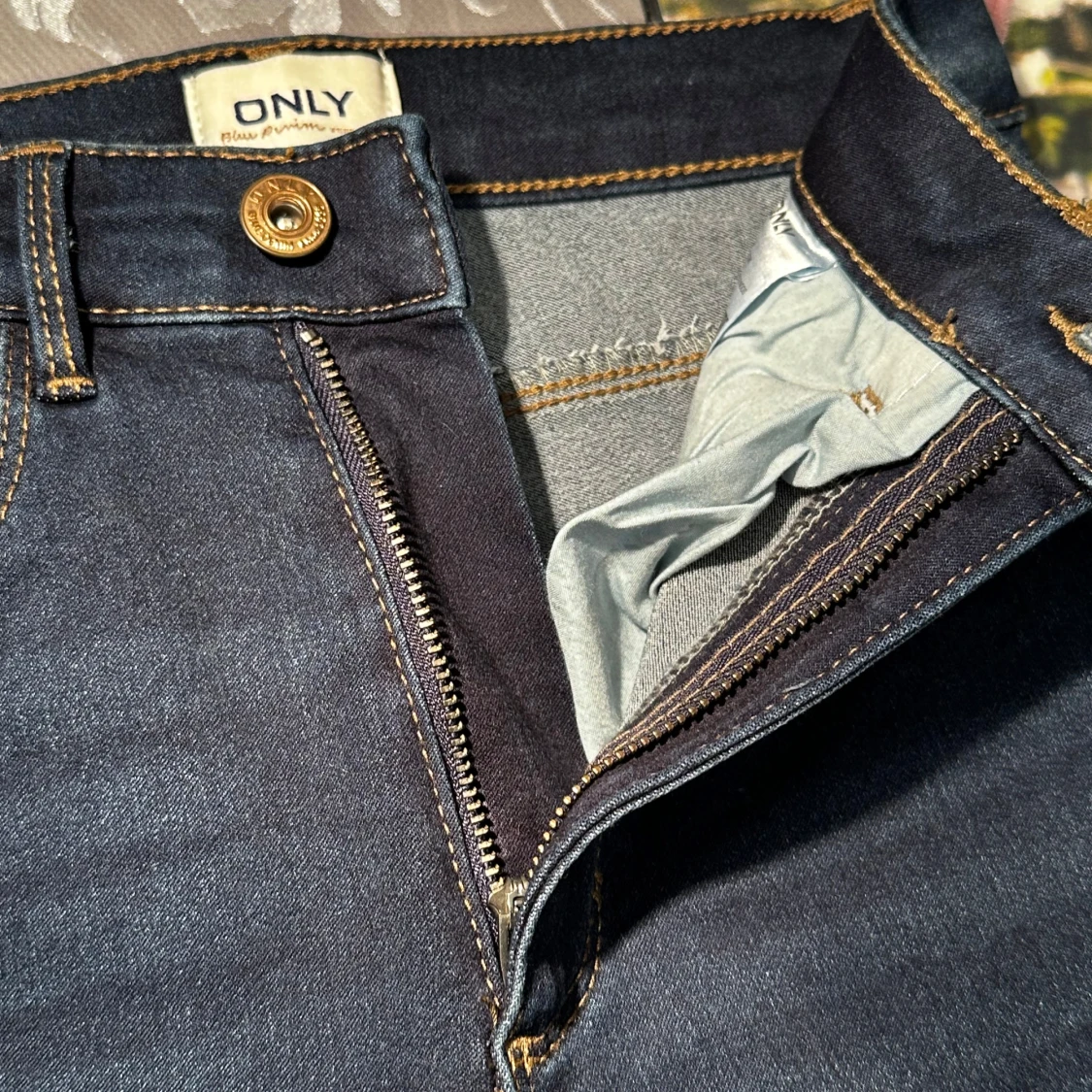 Mörkblå skinny jeans  - 2