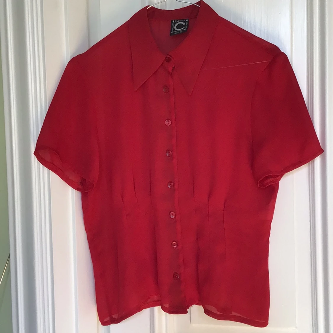 Röd kortärmad blus från C Clothes - 3