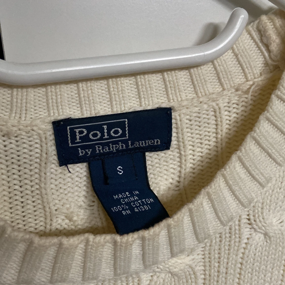 Vit stickad tröja från Polo Ralph Lauren - 2