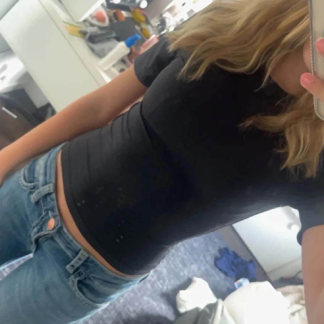 Svart tight t-shirt - 1