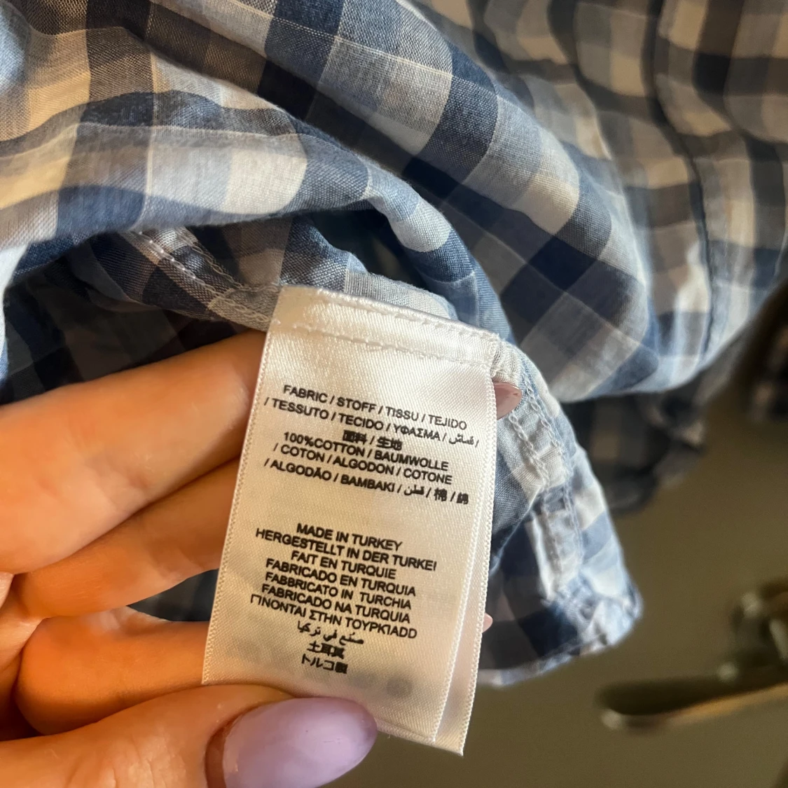 Blå och vit rutig skjorta från GANT - 3