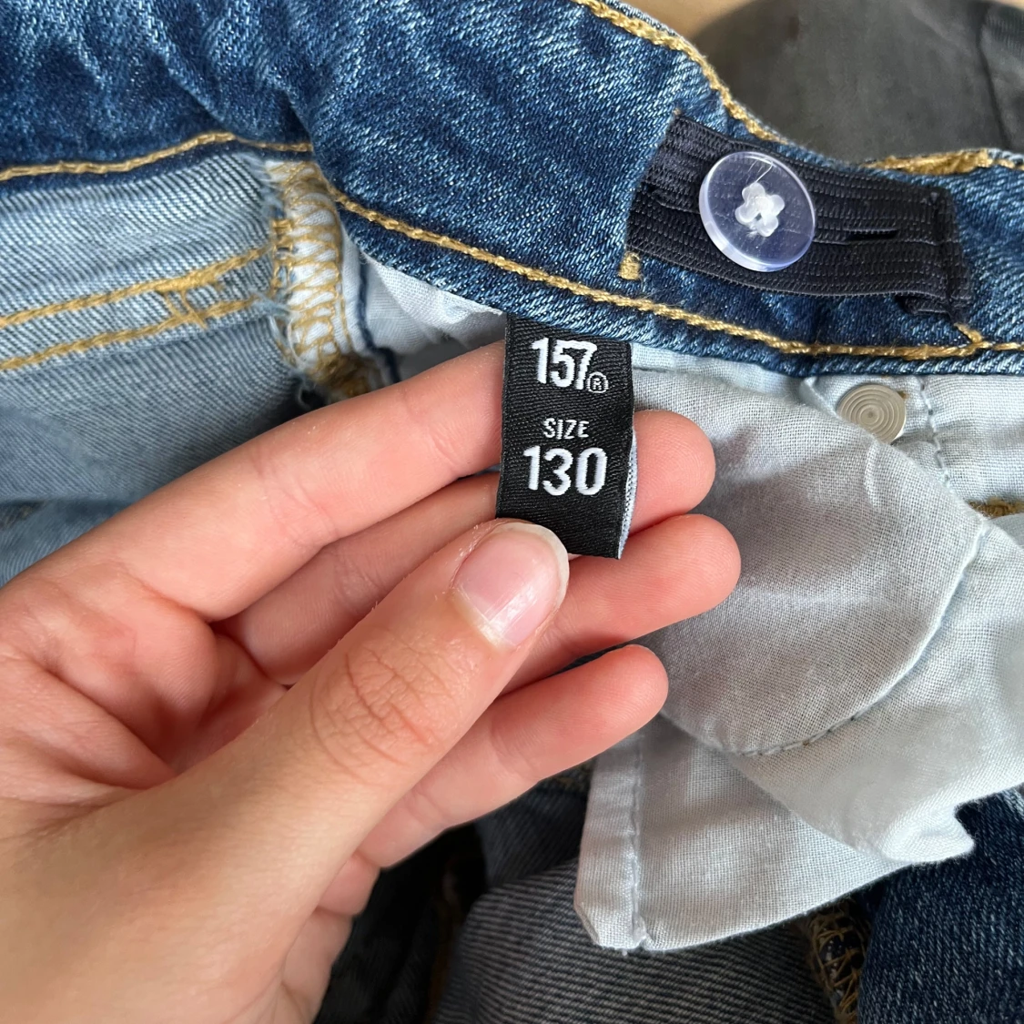 Blå jeansshorts från 157, stl 130 - 2