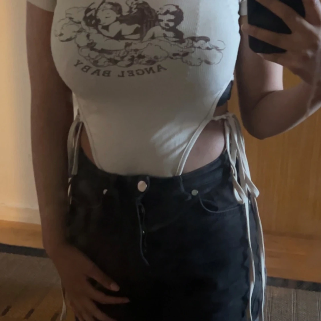 Beige ribbad bodysuit Angel Baby - 1